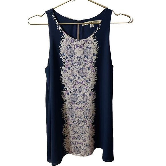 Max Studio Floral Sleeveless Tunic Top Size Small - Picture 1 of 11